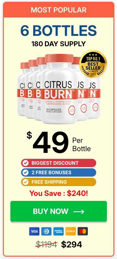CitrusBurn Price- 6 Bottles